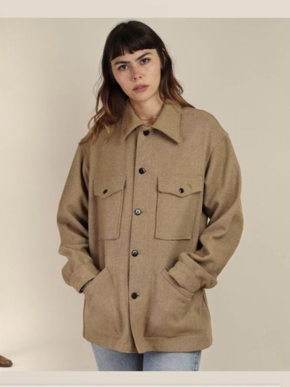 Vintage Beige 80s Pendleton Chore Jacket
